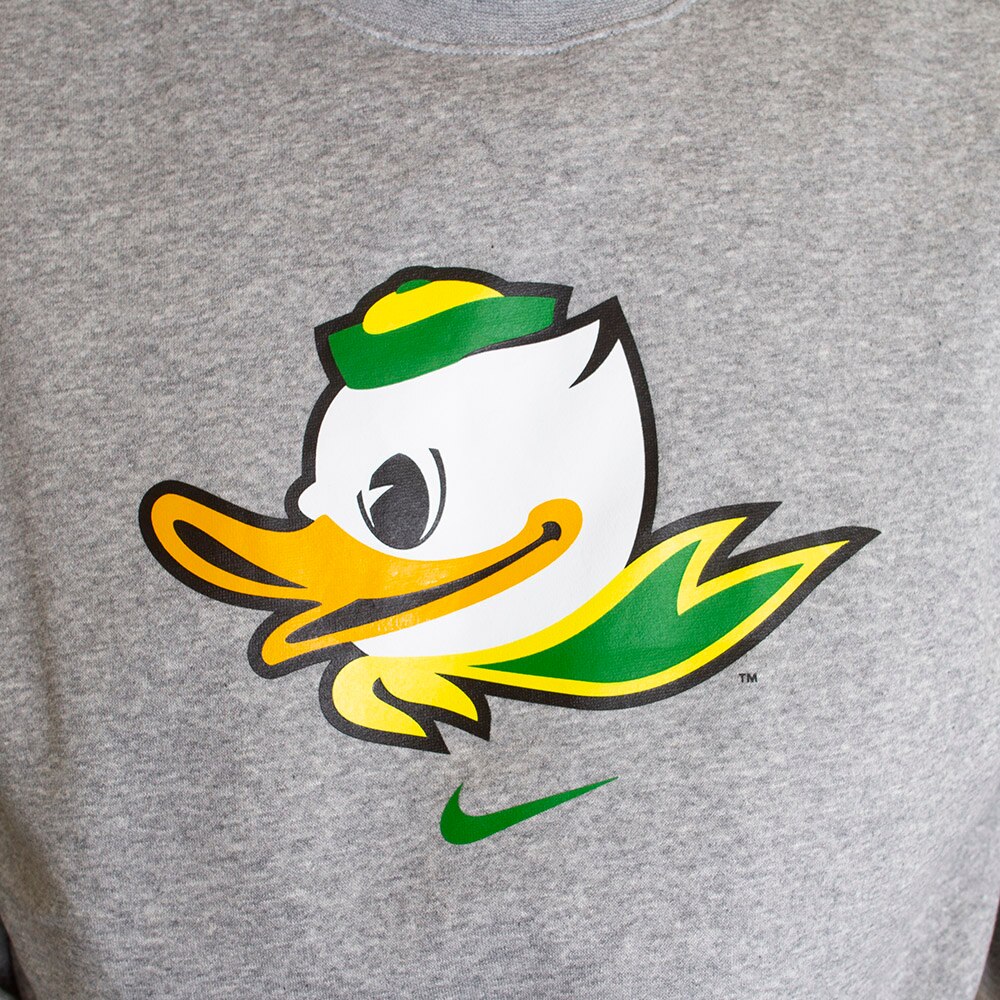 Fighting Duck, Nike, Club Cotton, Fleece, Crew, Pullover